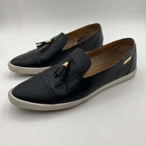 Kaanas Snake Print Leather slip on Loafers Tassel Size 39 US 8.5